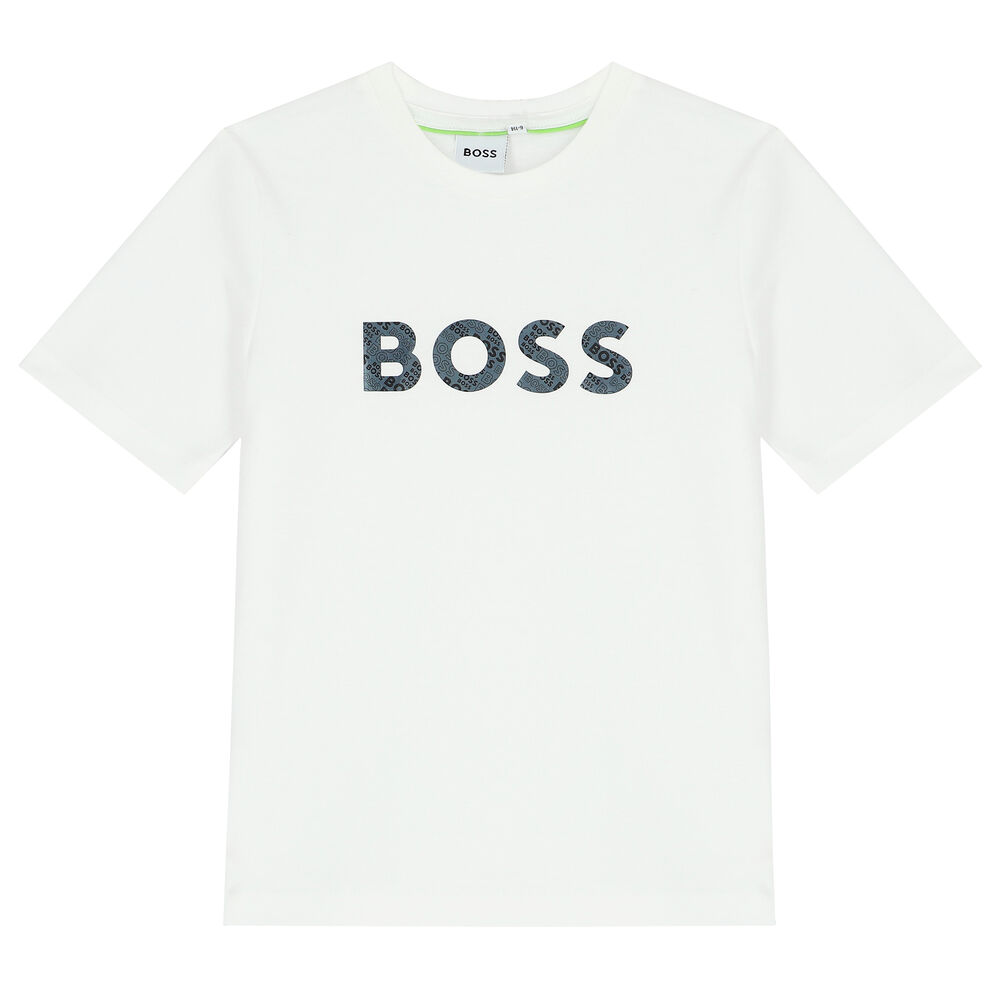 boss-j25o20-10p-White Logo T-Shirt
