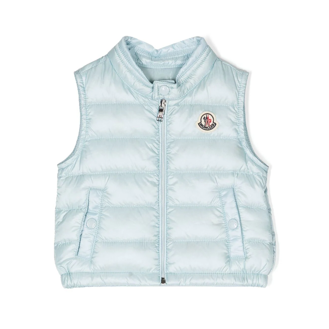 Light blue moncler gilet sales