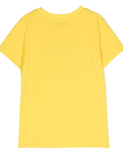 moschino-Yellow Teddy Bear Logo T-Shirt-hmm04k-laa03-50162