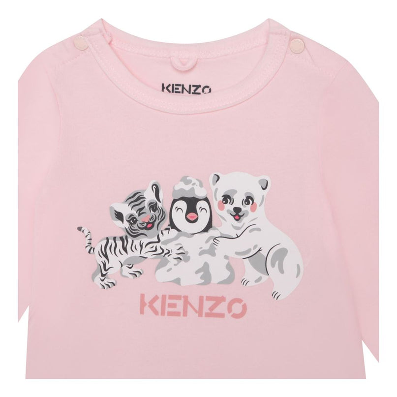 kenzo-Pink Cotton Dress-k92024-44d