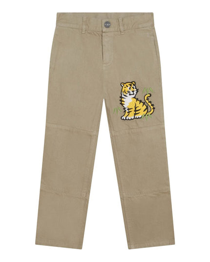 kenzo-Beige Tiger Trousers-k24279-226