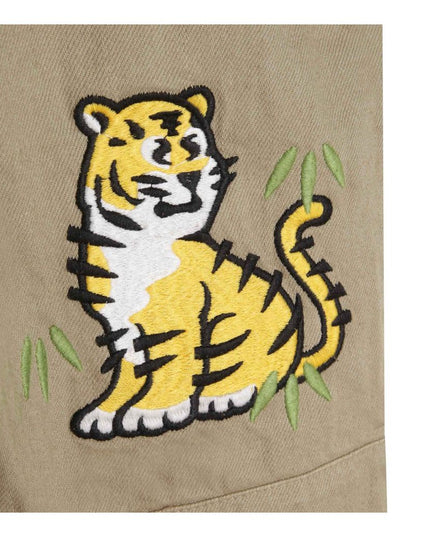 kenzo-Beige Tiger Trousers-k24279-226