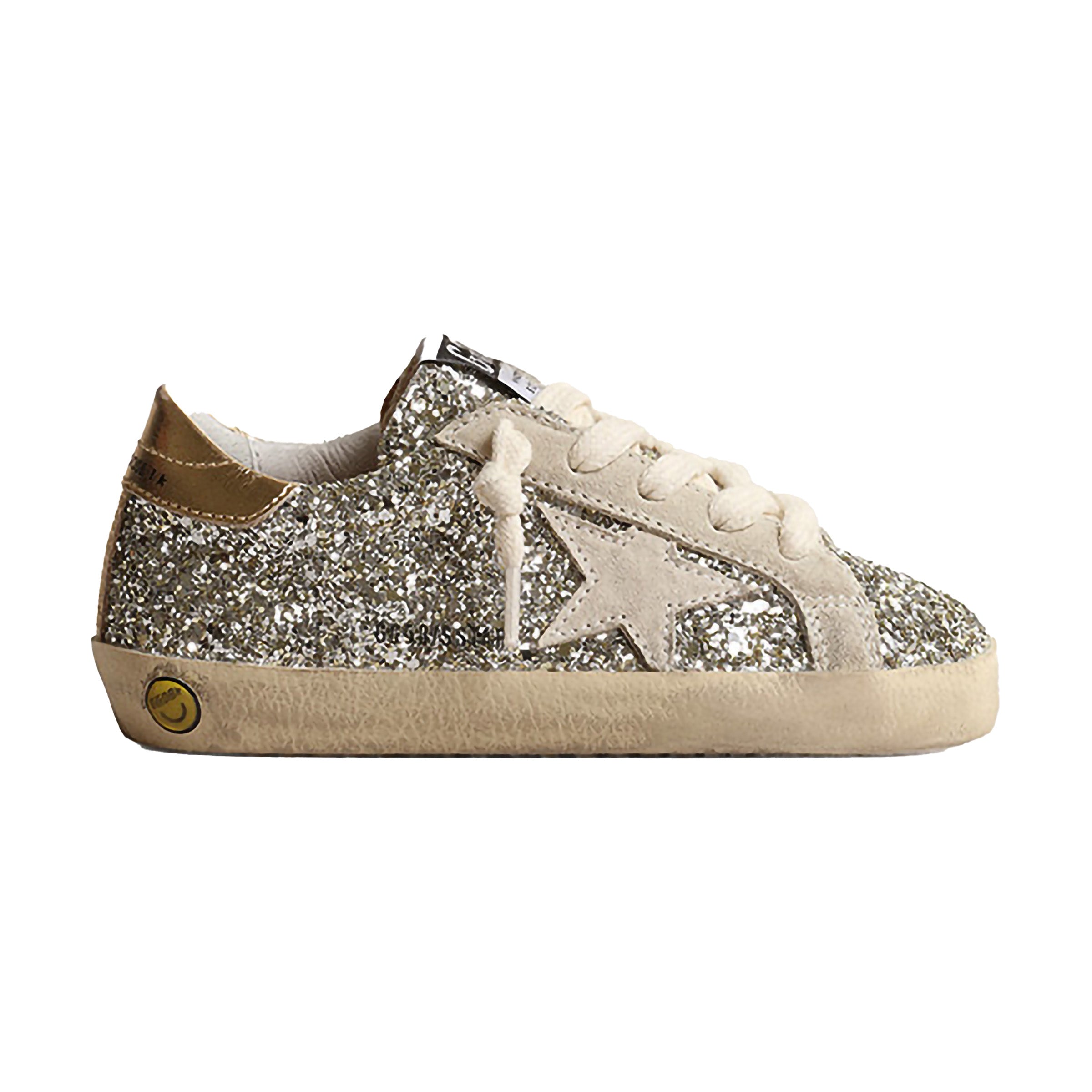 Golden goose on sale sneakers silver glitter