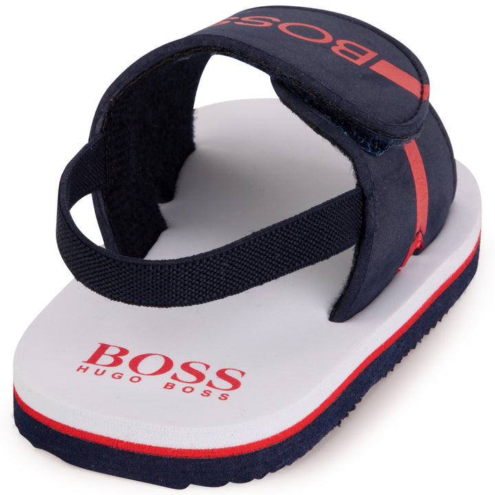 boss-Navy & Red Sandals-j09167-849