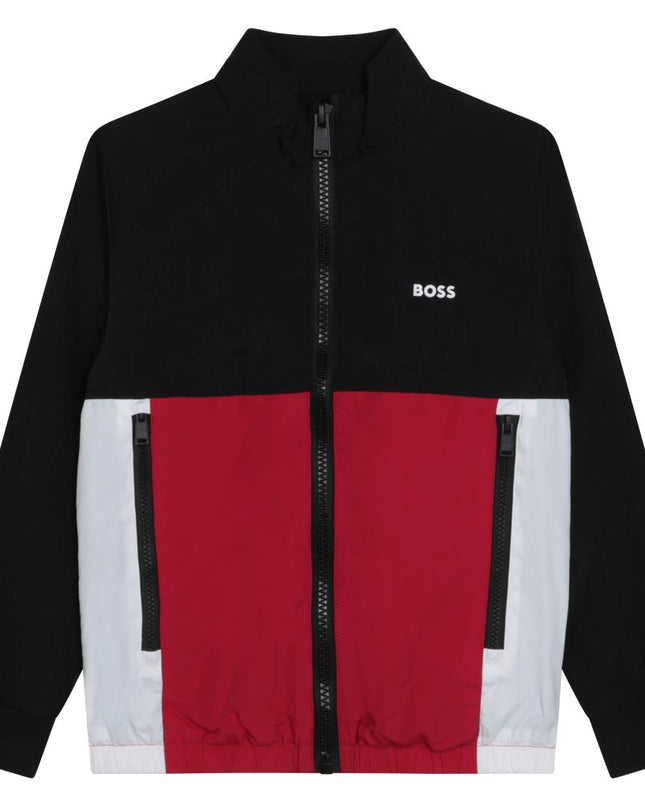 boss-Black & Red Zip-Up Jacket-suit-j25m79-09b