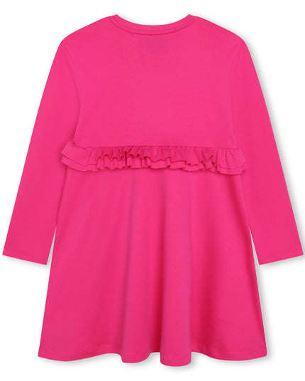 givenchy-h12306-49n-Pink Frilled Cotton Dress