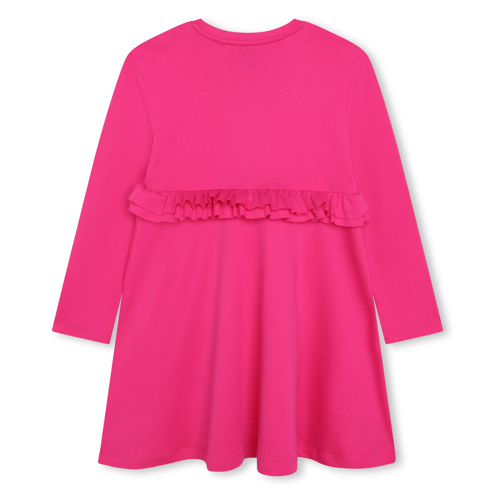 givenchy-h12306-49n-Pink Frilled Cotton Dress