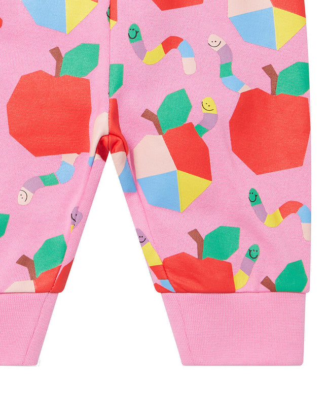 Pink Apple Print Joggers