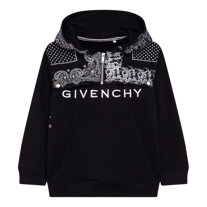 givenchy-h25389-09b-Black Logo Hoodie