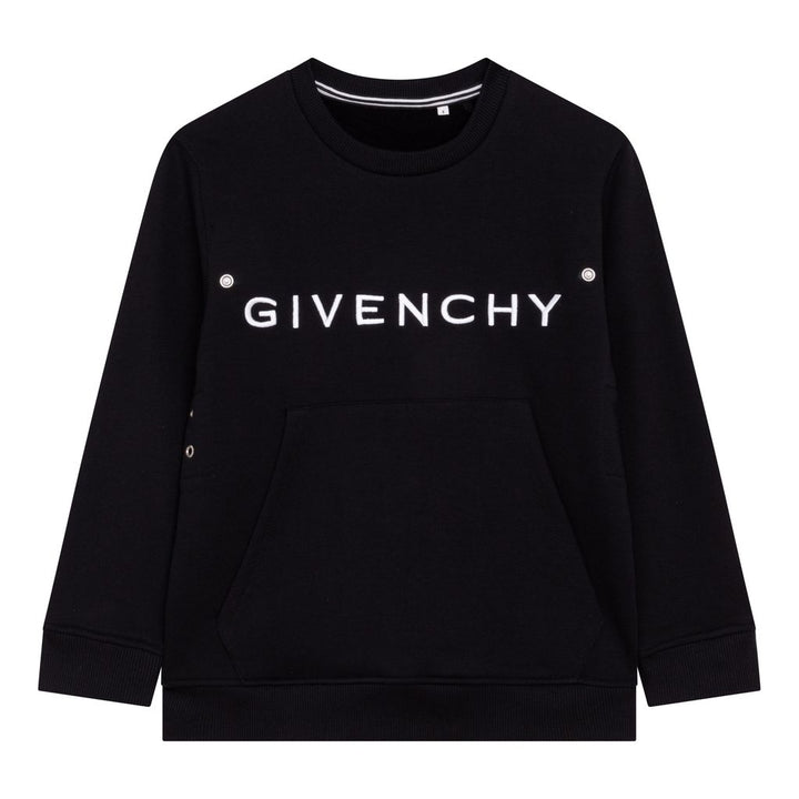 givenchy-h25389-09b-Black Logo Hoodie