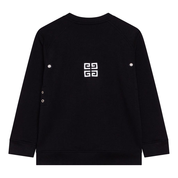 givenchy-h25389-09b-Black Logo Hoodie