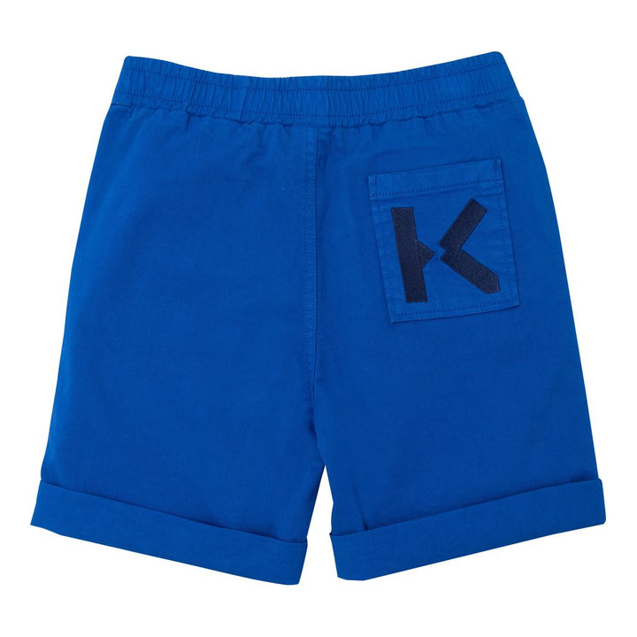 kenzo-Blue Logo Print Shorts-k24230-829