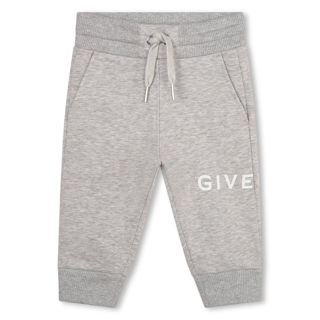 givenchy-h04169-a01-Gray Cotton-Blend Logo Sweatpants
