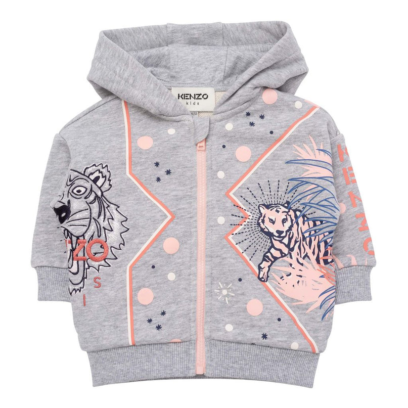 kenzo-Gray Marl Hoodie-sweatshirt-k05070-a41