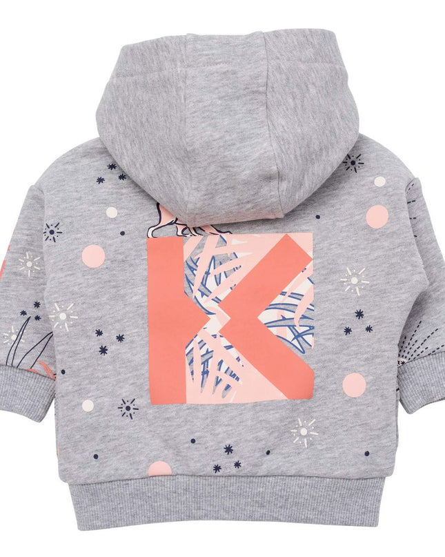 kenzo-Gray Marl Hoodie-sweatshirt-k05070-a41
