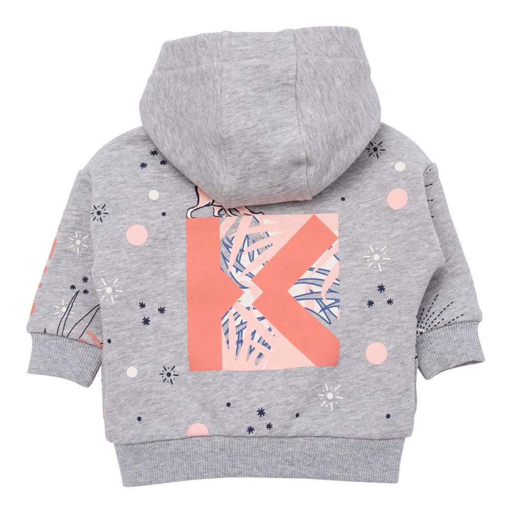 kenzo-Gray Marl Hoodie-sweatshirt-k05070-a41
