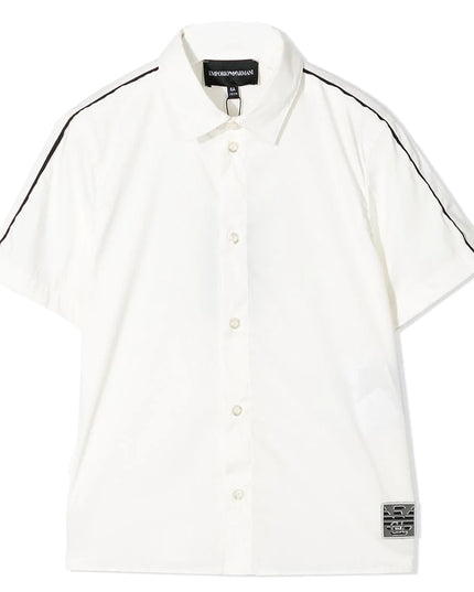 armani-White Stripe Detail Polo Shirt-3l4cjc-4n6dz-0101