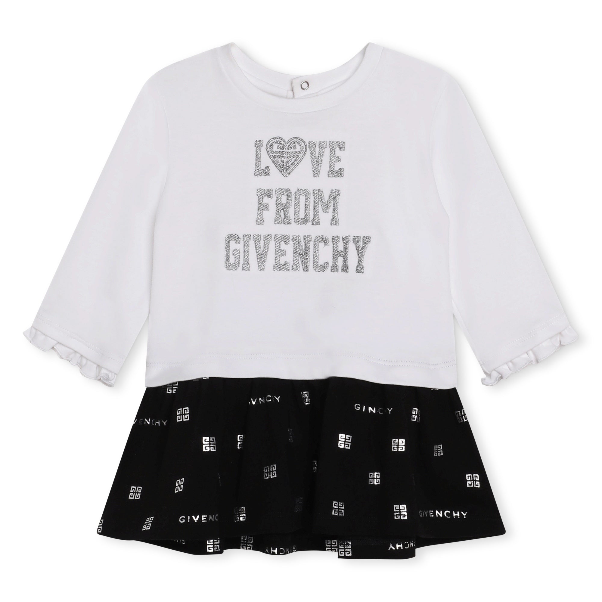 White Long Sleeved Dress kids atelier