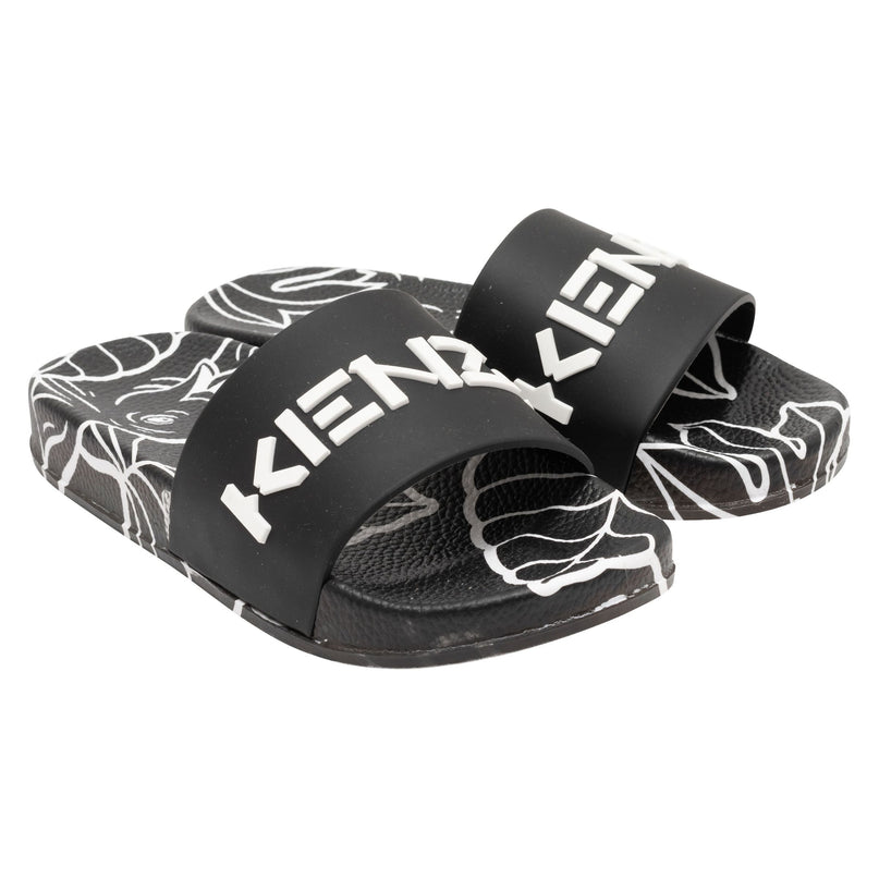 Black Tiger Print Logo Slides
