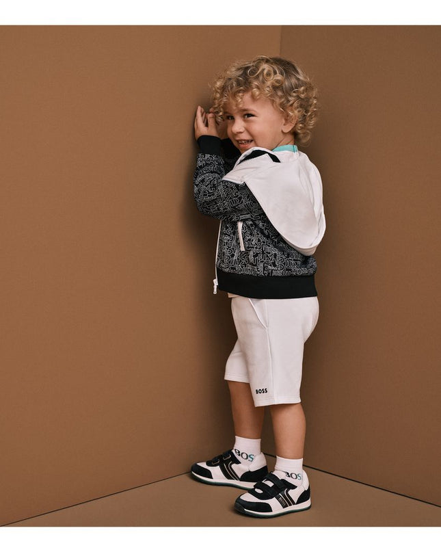 boss-White Bermuda Shorts-j04427-10b