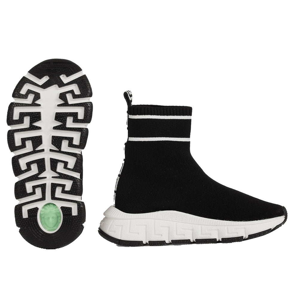versace-Black Logo Sneakers-1006924-1a00459-5b040