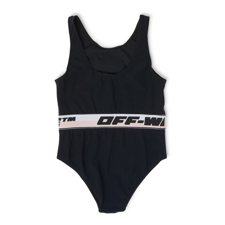 off-white-ogfa001c99jer0011010-Black Logo Swimsuit