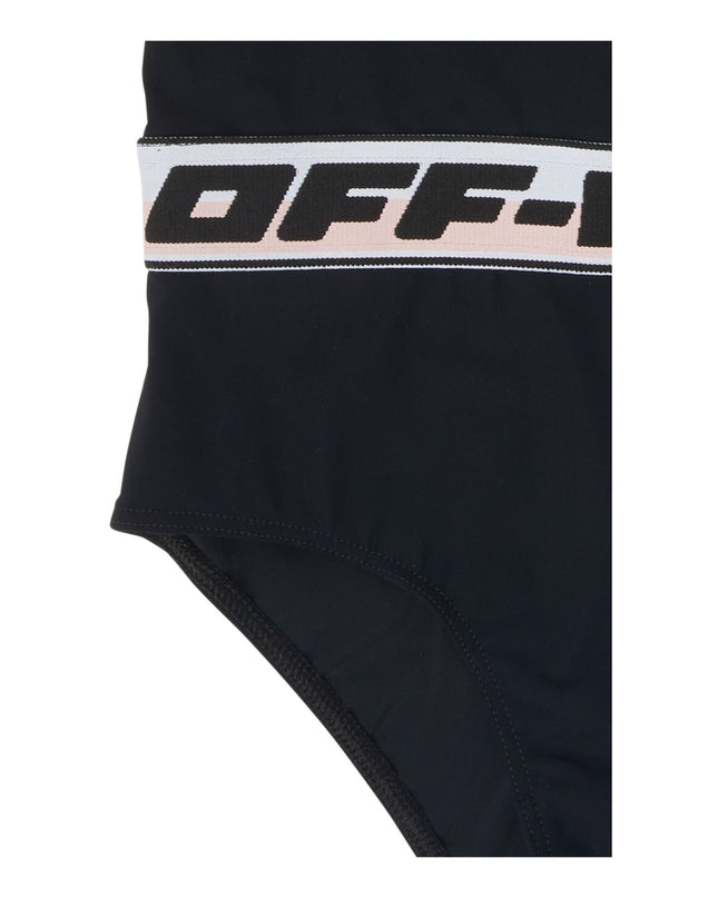 off-white-ogfa001c99jer0011010-Black Logo Swimsuit