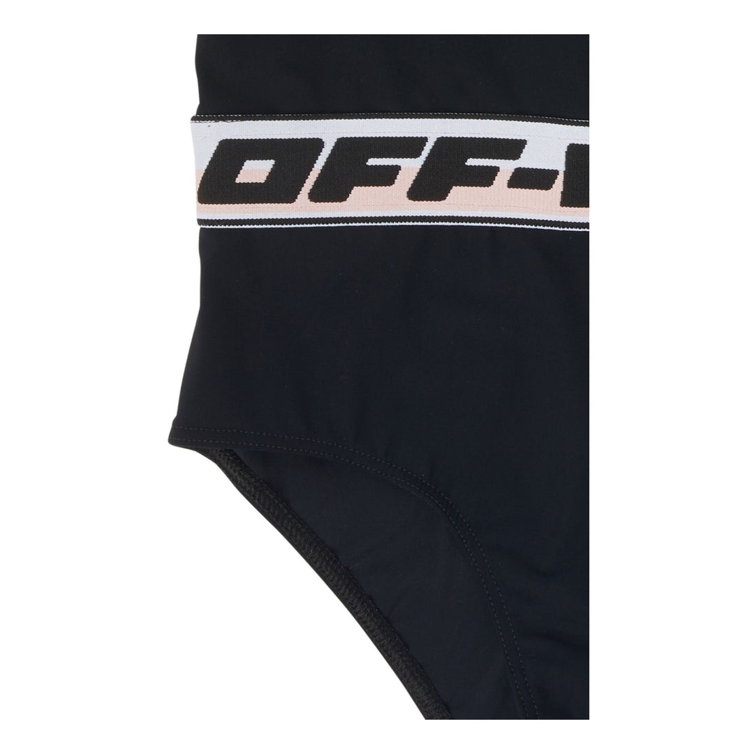off-white-ogfa001c99jer0011010-Black Logo Swimsuit