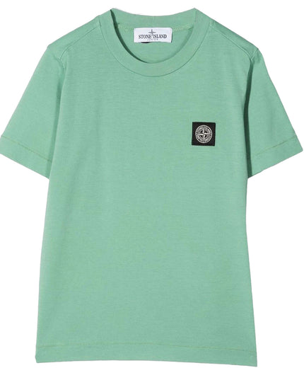 stone-island-Light Green Logo T-Shirt-761620147-v0052