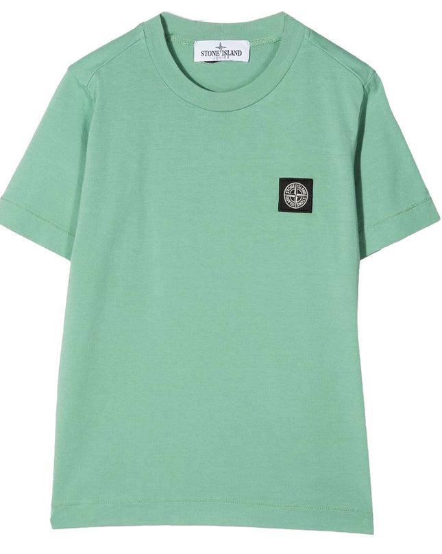 stone-island-Light Green Logo T-Shirt-761620147-v0052