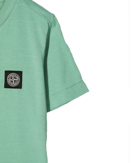 stone-island-Light Green Logo T-Shirt-761620147-v0052