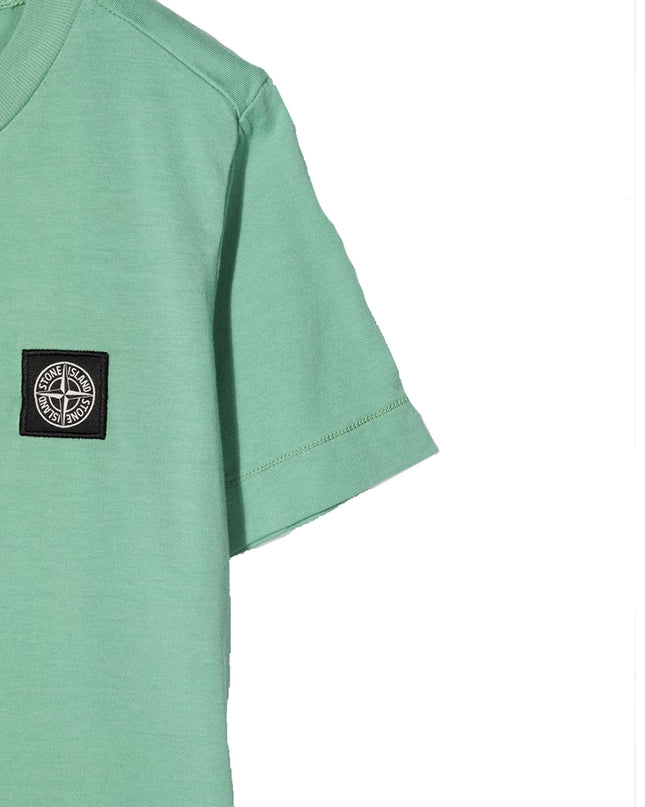 stone-island-Light Green Logo T-Shirt-761620147-v0052