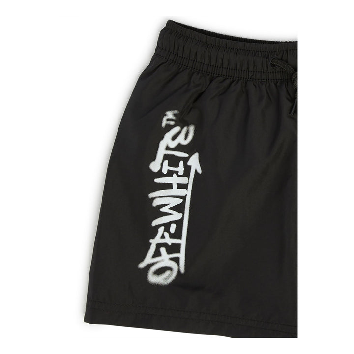 off-white-obfa001s23fab0031001-Black Logo Swim Shorts
