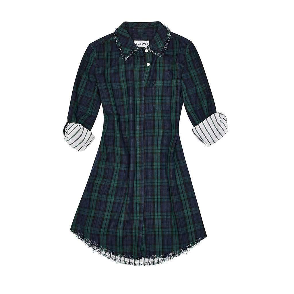 DL1961 Lily Green Plaid Dress-Dresses-DL1961-kids atelier