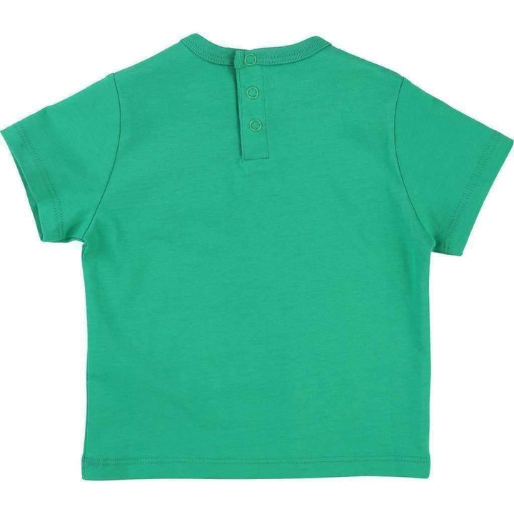 Green Cotton T-Shirt-Shirts-BOSS-kids atelier