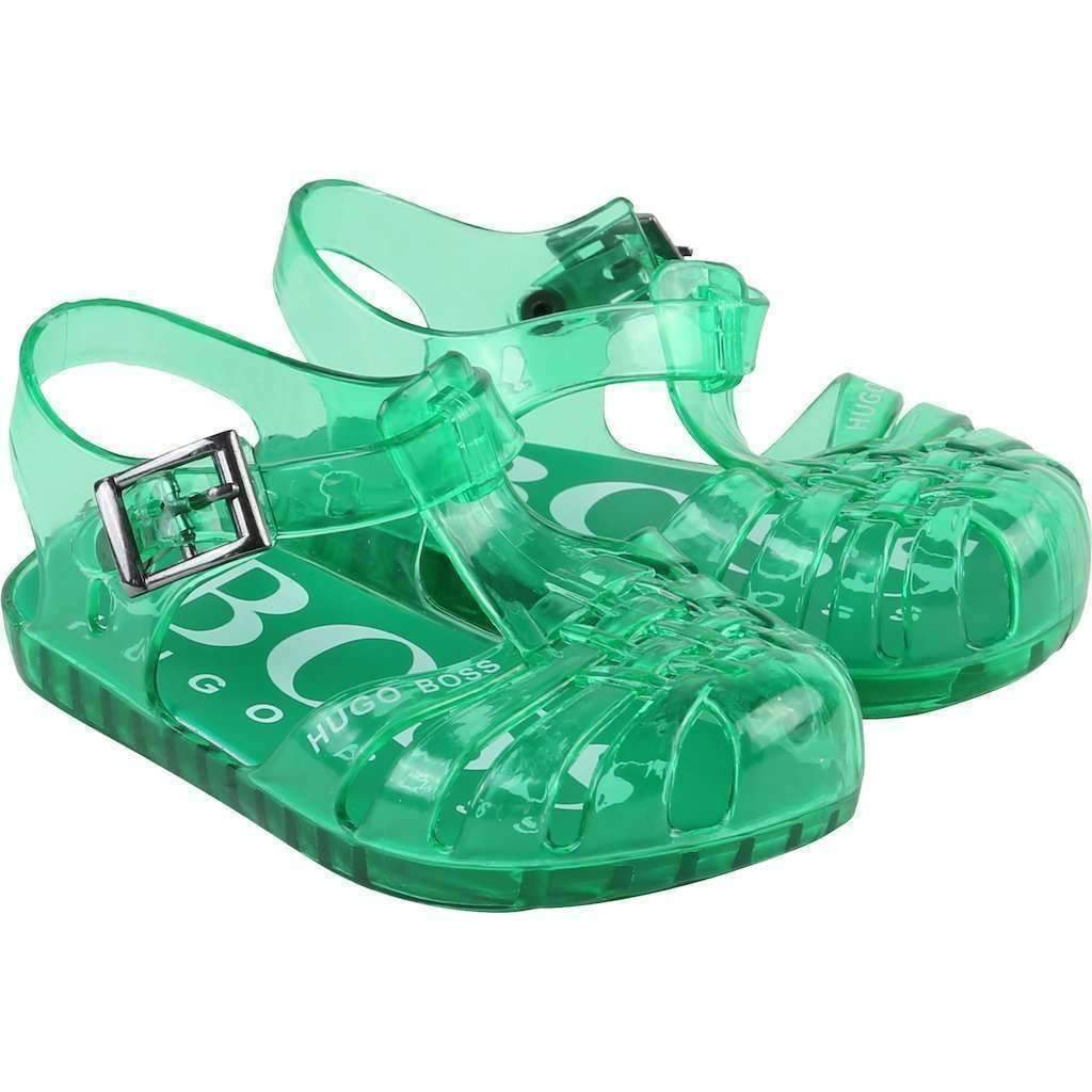 Green Jelly Sandals-Shoes-BOSS-kids atelier