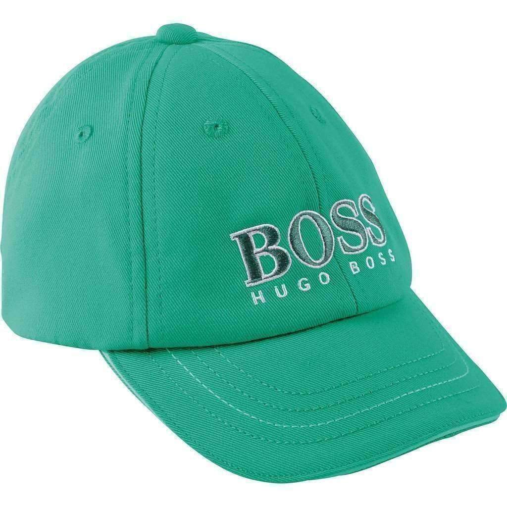 Green Logo Cap-Accessories-BOSS-kids atelier
