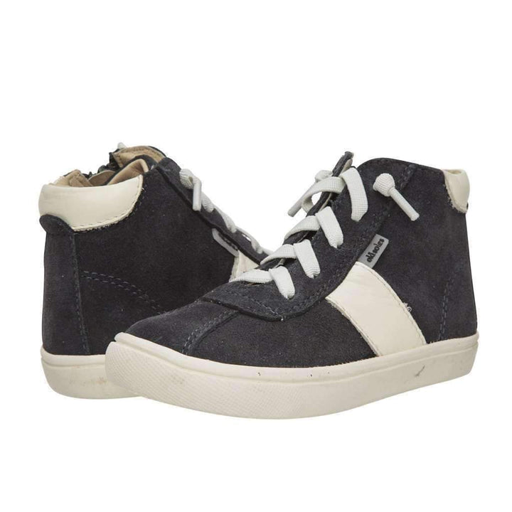 Leather Black & White High Top Sneaker-Shoes-Old Soles-kids atelier