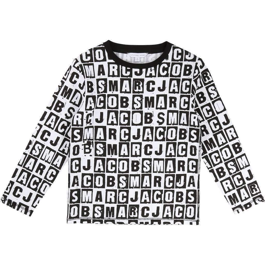 Little Marc Jacobs Black&White Checkered T-Shirt-Shirts-Little Marc Jacobs-kids atelier