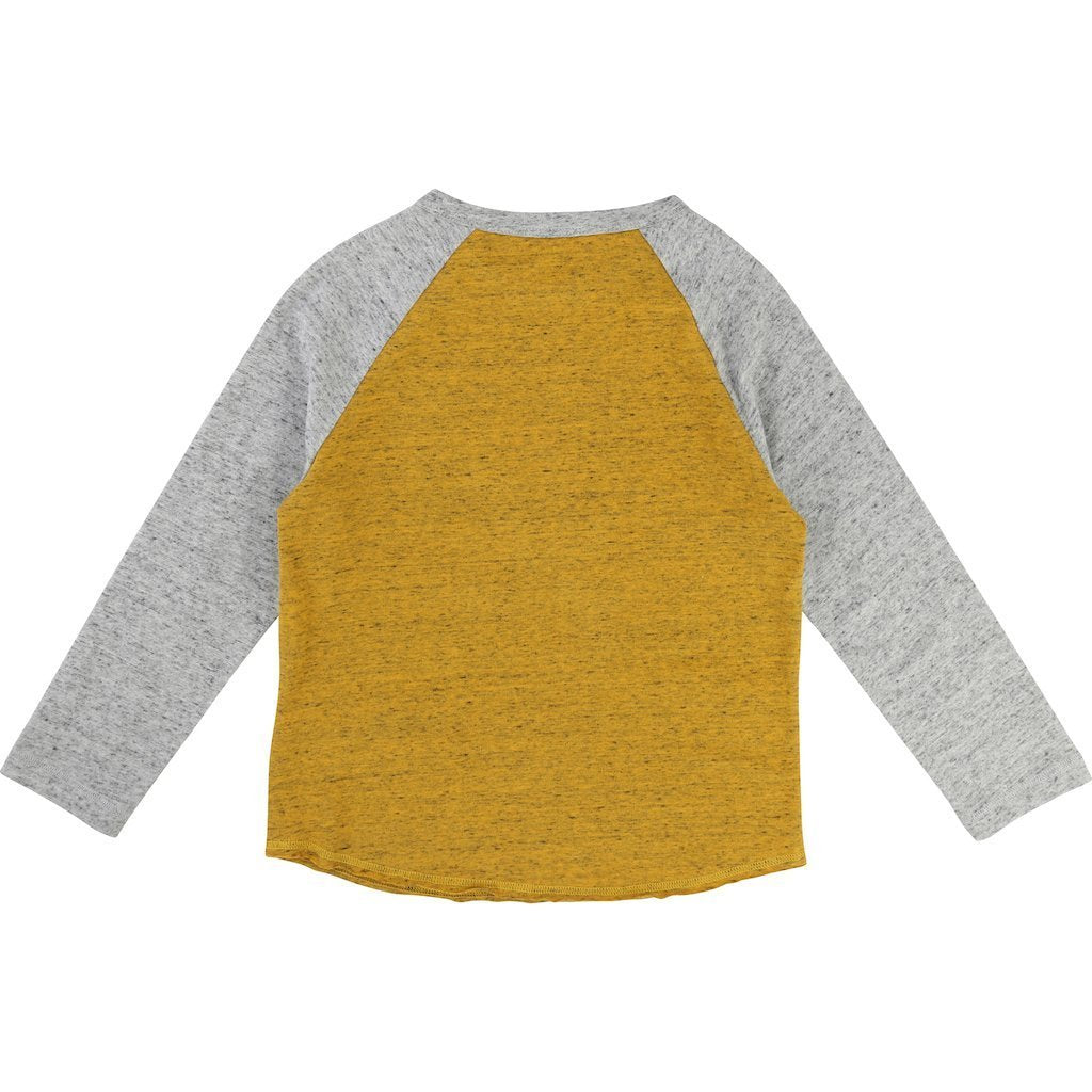 Little Marc Jacobs Mustard Yellow Baseball T-Shirt-Shirts-Little Marc Jacobs-kids atelier-w25274-t10