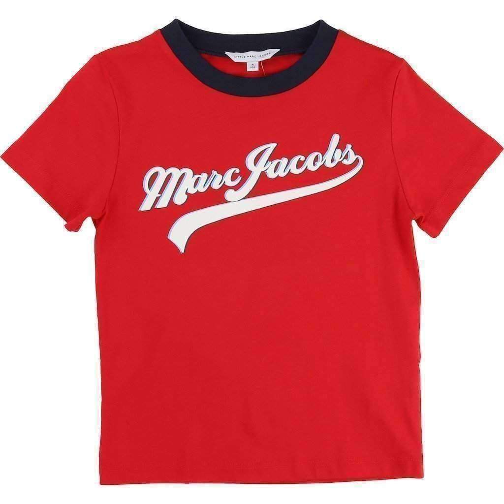 Little Marc Jacobs Red Jacobs '84 T-Shirt-Shirts-Little Marc Jacobs-kids atelier