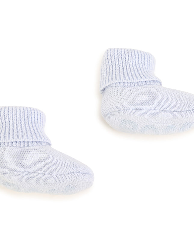 Blue Logo Hat & Booties Set