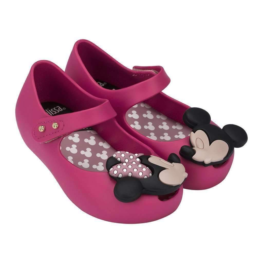 Magenta Mickey Mouse Mary Janes-Shoes-Mini Melissa-kids atelier