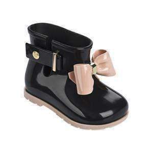 Mini Melissa Black Bow Rain Boots-Shoes-Mini Melissa-kids atelier