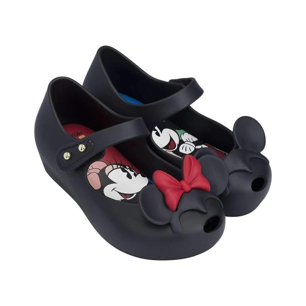 Mini Melissa Black Mickey Mouse Ears Mary Janes-Shoes-Mini Melissa-kids atelier