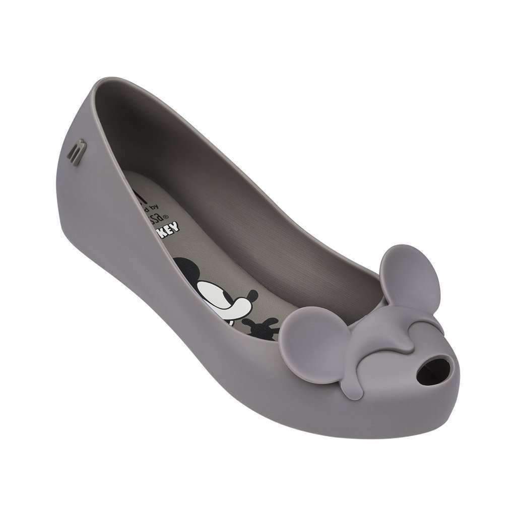 Mini Melissa Gray Mickey Mouse Ears Flats-Shoes-Mini Melissa-kids atelier