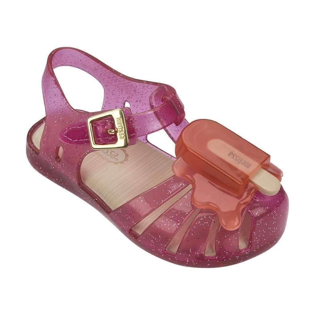 Mini Melissa Magenta Glitter Popsicle Sandals-Shoes-Mini Melissa-kids atelier