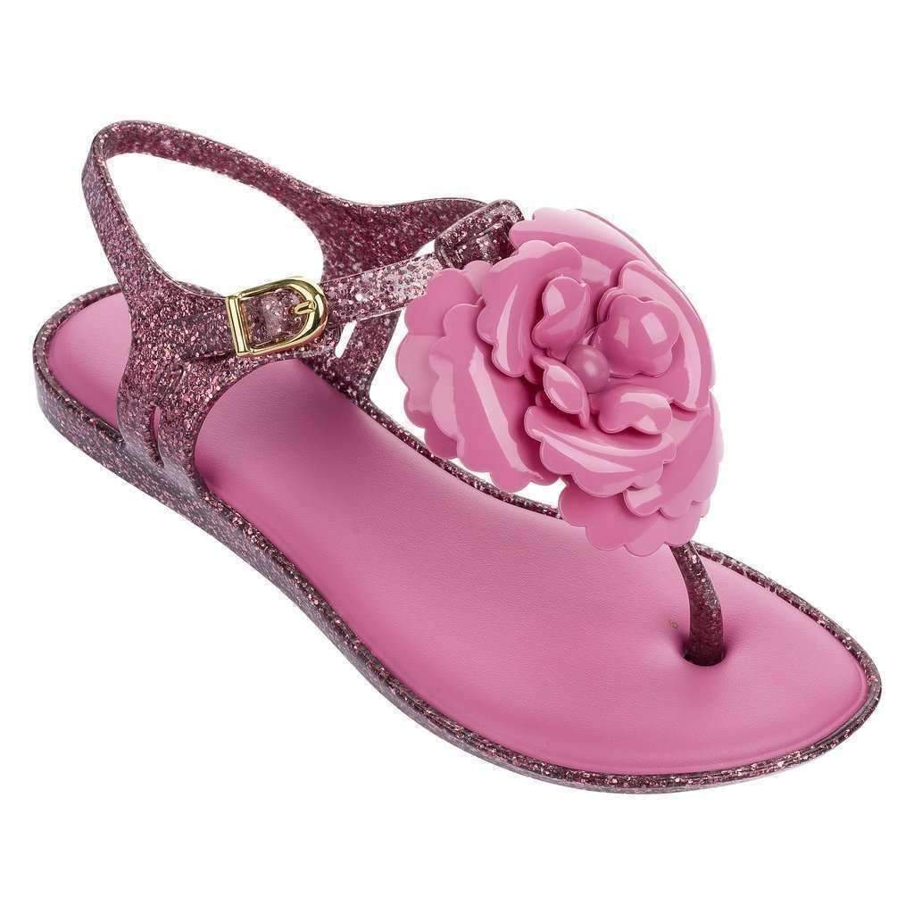Mini Melissa Pink Glitter Mel Solar II Sandals-Shoes-Mini Melissa-kids atelier