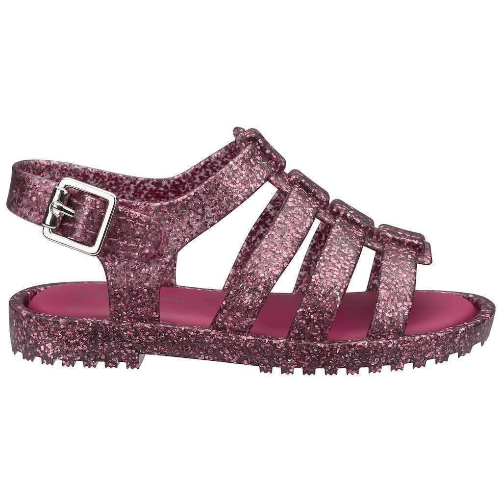 Mini Melissa Pink Glitter Mini Flox Sandals-Shoes-Mini Melissa-kids atelier