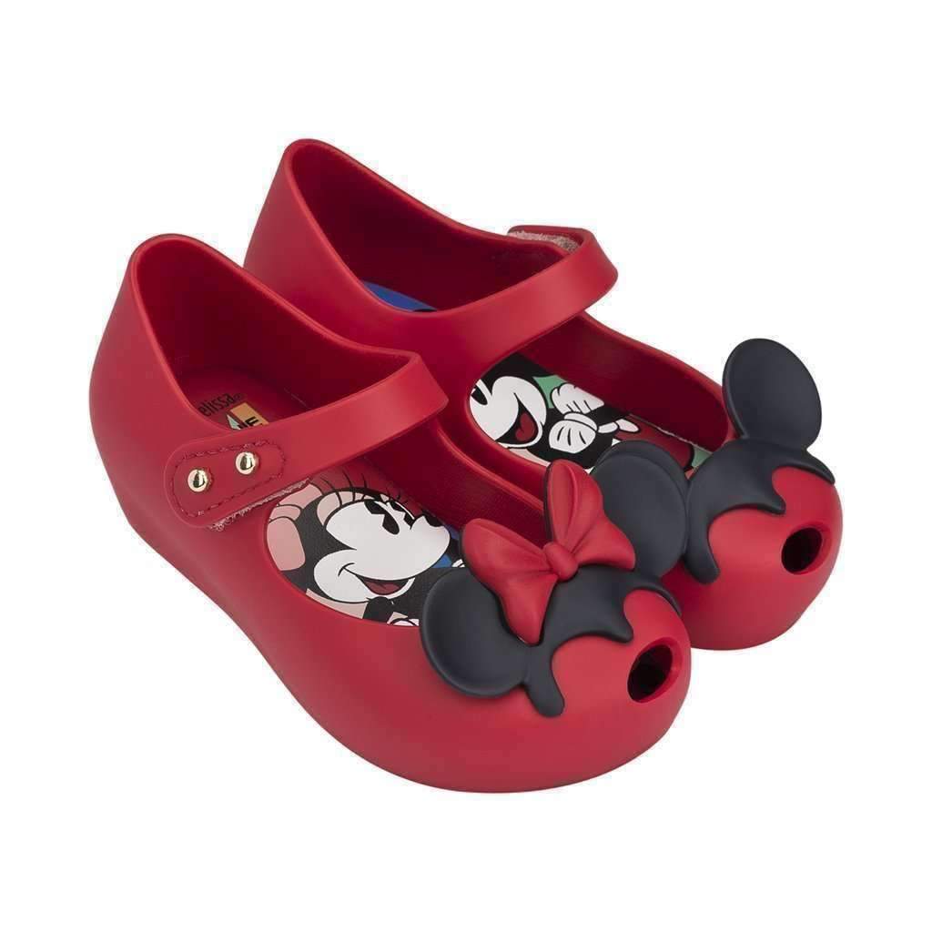 Mini Melissa Red Mickey Mouse Ears Mary Janes-Shoes-Mini Melissa-kids atelier
